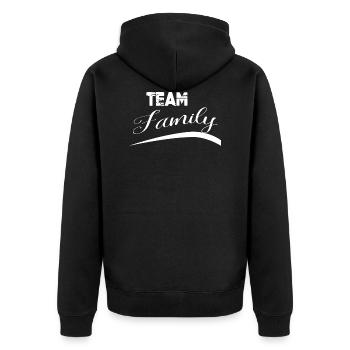noir drôle citation idée cadeau déclaration d'amour humour - Veste à capuche bio Premium Unisexe - noir - Dos - Nico (187cm)
