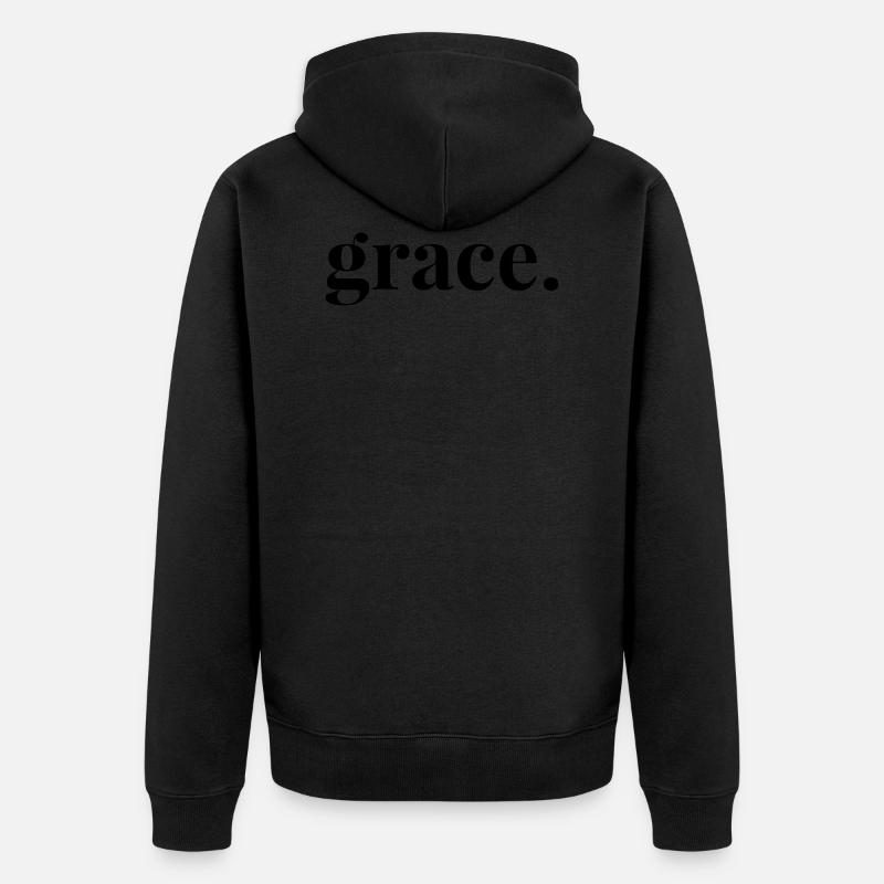 Grace Grâce Christ Jésus-Christ Don - Veste à capuche bio Premium Unisexe - noir