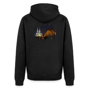 Cologne Allemagne Cologne Dom Cologne Skyline - Veste à capuche bio Premium Unisexe - noir - Dos - Nico (187cm)