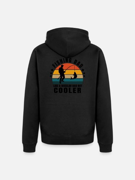 Fishing dad - Unisex Premium Organic Zip Hoodie - black