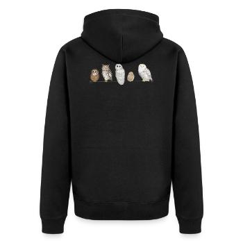 Amis de la chouette - Veste à capuche bio Premium Unisexe - noir - Dos - Nico (187cm)