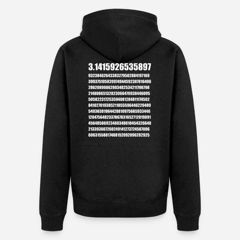 Cadeau de maths Pi Pi - Veste à capuche bio Premium Unisexe - noir