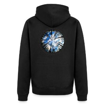 Forêts, conservation de la nature, protection de l'environnement, changement climatique - Veste à capuche bio Premium Unisexe - noir - Dos - Nico (187cm)