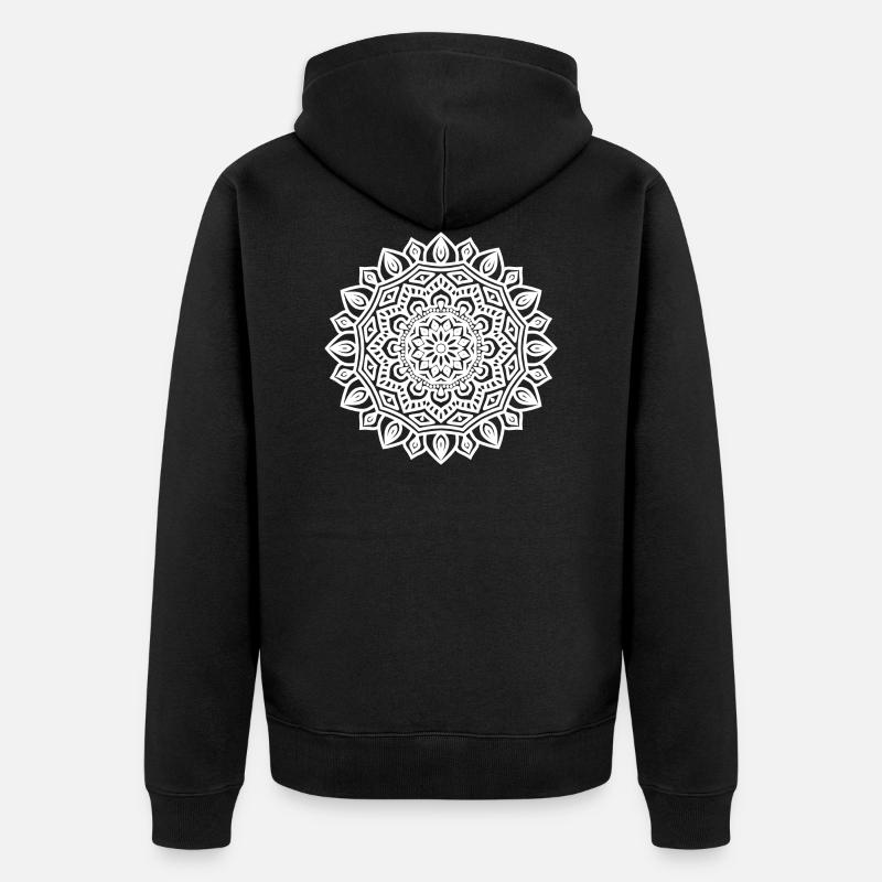 Zen-Leben - Unisex Premium Bio Zip Hoodie - Schwarz