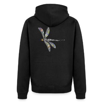 Libellule - Veste à capuche bio Premium Unisexe - noir - Dos - Nico (187cm)