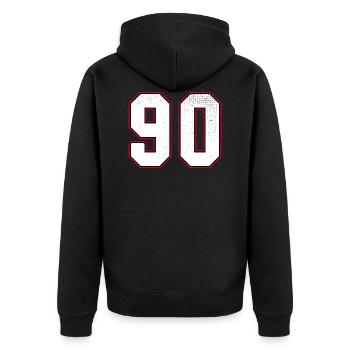 Numéro quatre-vingt-dix - 90 Classic Vintage Sport - Veste à capuche bio Premium Unisexe - noir - Dos - Nico (187cm)