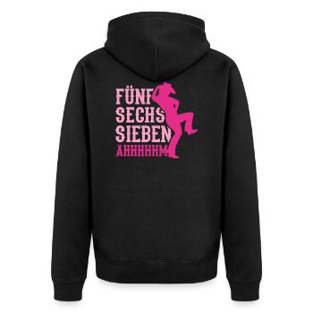 Linedance Country Musik Western Cowboy Stiefel - Unisex Premium Bio Zip Hoodie - Schwarz - Hinten - Nico (187cm)