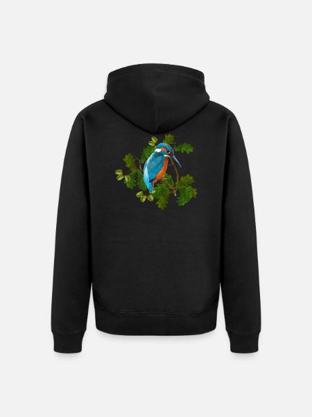 Vogel - Unisex Premium Bio Zip Hoodie - Schwarz