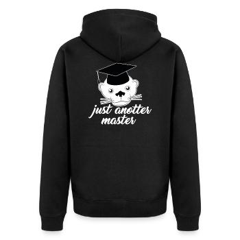 Just anotter Master jeu de mots drôle - Veste à capuche bio Premium Unisexe - noir - Dos - Nico (187cm)
