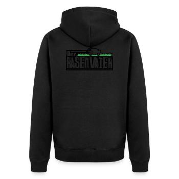 Rasenvater Rasenroboter Rasenmäher Mähroboter - Unisex Premium Bio Zip Hoodie - Schwarz - Hinten - Nico (187cm)