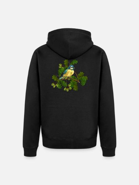 Tit bird - Unisex Premium Organic Zip Hoodie - black