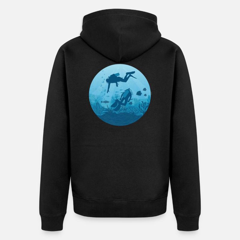 plongée sous-marine - Veste à capuche bio Premium Unisexe - noir