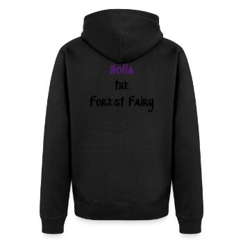 Forest Fairy - Unisex Premium Bio Zip Hoodie - Schwarz - Hinten - Nico (187cm)