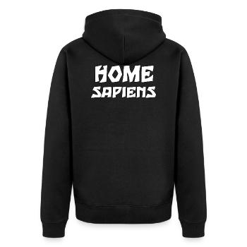 Sapiens à domicile - Veste à capuche bio Premium Unisexe - noir - Dos - Nico (187cm)