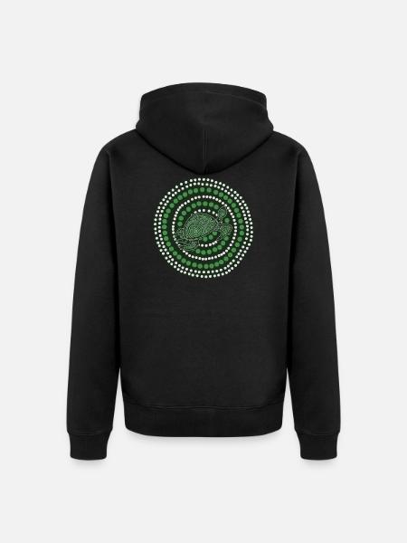 Aboriginal Art - Unisex Premium Organic Zip Hoodie - black