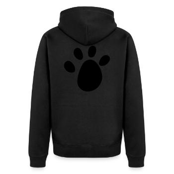 Patte animale - Veste à capuche bio Premium Unisexe - noir - Dos - Nico (187cm)