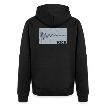 Kick Synthesizer Musician keyboard - Unisex Premium Organic Zip Hoodie - black - Back - Nico (187cm)