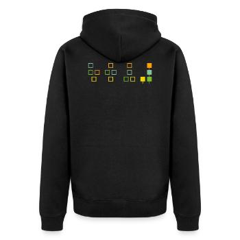 Synthesizer Musician Music keyboard - Unisex Premium Organic Zip Hoodie - black - Back - Nico (187cm)