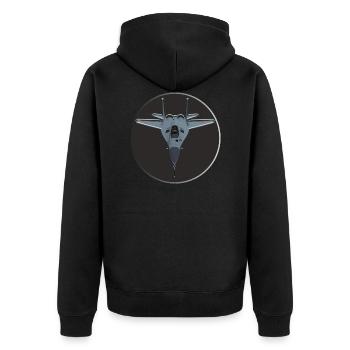 Avion de chasse - Veste à capuche bio Premium Unisexe - noir - Dos - Nico (187cm)