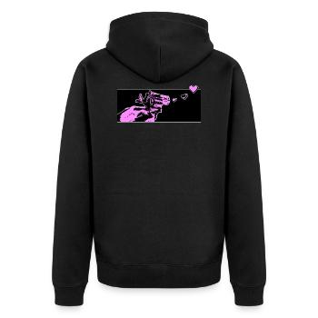 love gun - Veste à capuche bio Premium Unisexe - noir - Dos - Nico (187cm)