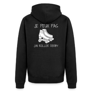 Roller Derby Je Peux Pas J'ai Roller Derby Cadeau - Veste à capuche bio Premium Unisexe - noir - Dos - Nico (187cm)