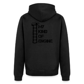 My kind of engine mechanic gift car fans - Unisex Premium Organic Zip Hoodie - black - Back - Nico (187cm)