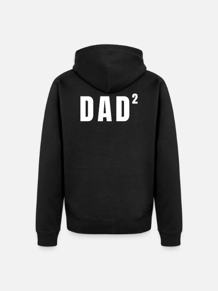 dad dad - Unisex Premium Organic Zip Hoodie - black