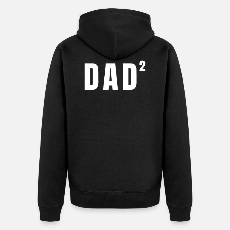 papa papa - Veste à capuche bio Premium Unisexe - noir