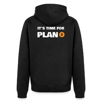 Il est temps pour plan B Bitcoin Crypto BTC - Veste à capuche bio Premium Unisexe - noir - Dos - Nico (187cm)