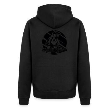 Singe pop pop babouin de Gaïïn DJ - Veste à capuche bio Premium Unisexe - noir - Dos - Nico (187cm)