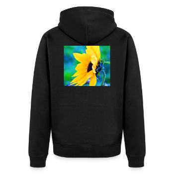 Sunflower - Veste à capuche bio Premium Unisexe - noir - Dos - Nico (187cm)