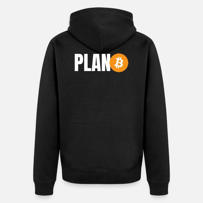 Plan B Bitcoin BTC - Veste à capuche bio Premium Unisexe - noir