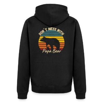 papa ours - Veste à capuche bio Premium Unisexe - noir - Dos - Nico (187cm)