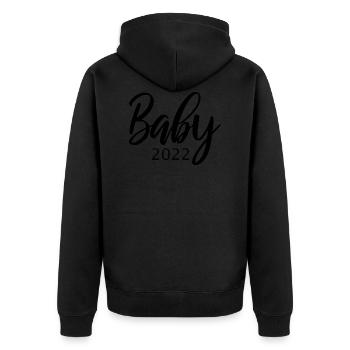 Bébé 2022 - Veste à capuche bio Premium Unisexe - noir - Dos - Nico (187cm)