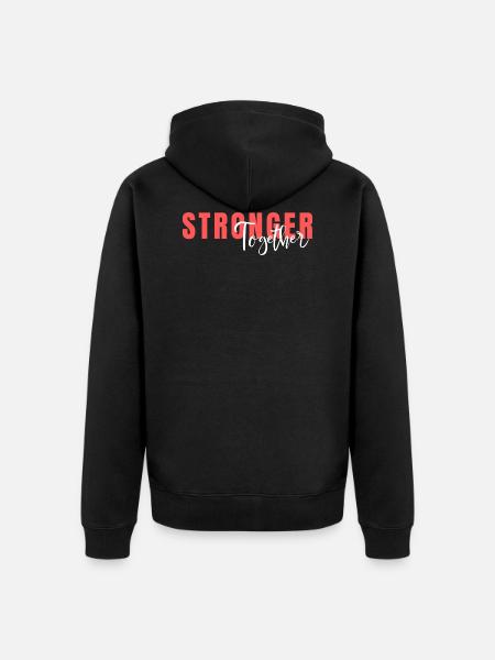 Stronger Together - Unisex Premium Organic Zip Hoodie - black