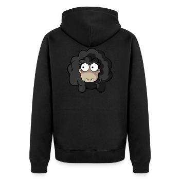 Mouton noir - Veste à capuche bio Premium Unisexe - noir - Dos - Nico (187cm)