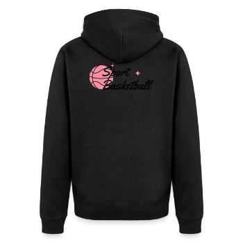 Basketball - Veste à capuche bio Premium Unisexe - noir - Dos - Nico (187cm)