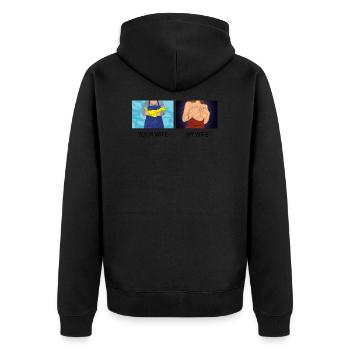 Your Wife my wife funny fun classy housewife mom - Unisex Premium Bio Zip Hoodie - Schwarz - Hinten - Nico (187cm)