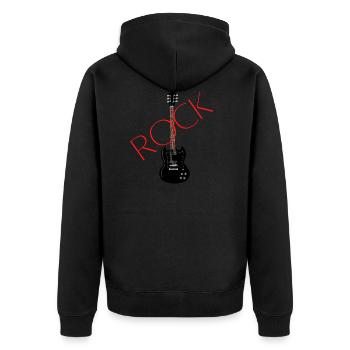 rock n'roll, gift man, woman rock t-shirt - Unisex Premium Organic Zip Hoodie - black - Back - Nico (187cm)