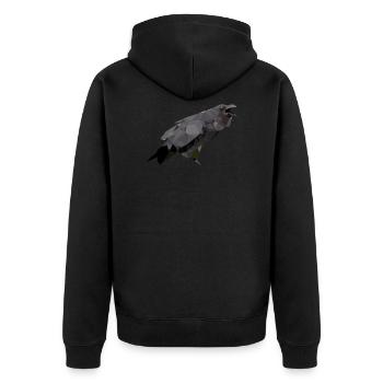 Corneille de polygone - Veste à capuche bio Premium Unisexe - noir - Dos - Nico (187cm)