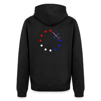 Patrol of France air meeting air force - Unisex Premium Organic Zip Hoodie - black - Back - Nico (187cm)