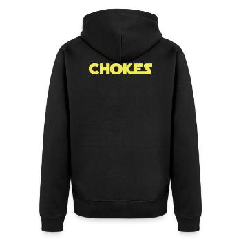 Brazilian Jiu-Jitsu Chokes BJJ - Unisex Premium Organic Zip Hoodie - black - Back - Nico (187cm)