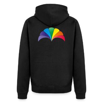 Arc-en-ciel - Veste à capuche bio Premium Unisexe - noir - Dos - Nico (187cm)