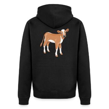 Veau mignon - Veste à capuche bio Premium Unisexe - noir - Dos - Nico (187cm)