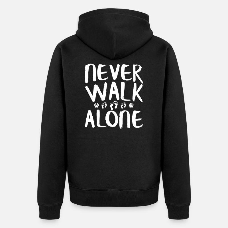 Never Walk Alone Chien - Veste à capuche bio Premium Unisexe - noir
