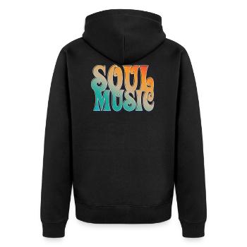 Soul Musique - Veste à capuche bio Premium Unisexe - noir - Dos - Nico (187cm)