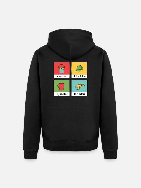 west vlaams 1 varve klakke zjatte kakkn - Uniseks Premium bio ziphoodie - zwart