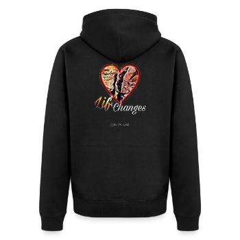 Changements de vie - Veste à capuche bio Premium Unisexe - noir - Dos - Nico (187cm)