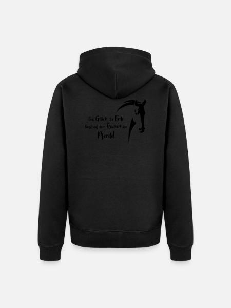 das glueck der erde - Unisex Premium Bio Zip Hoodie - Schwarz