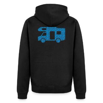RV-Matrix bleu - Veste à capuche bio Premium Unisexe - noir - Dos - Nico (187cm)